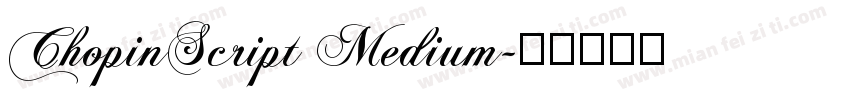 ChopinScript Medium字体转换